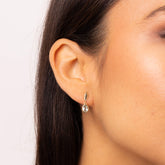 Green Amethyst Oval Drop Earrings